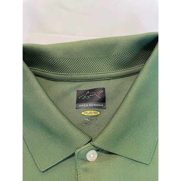 Greg Norman Men's Polo Golf Shirt Short Sleeve Athletic Sportswear Green L - Picture 4 of 9